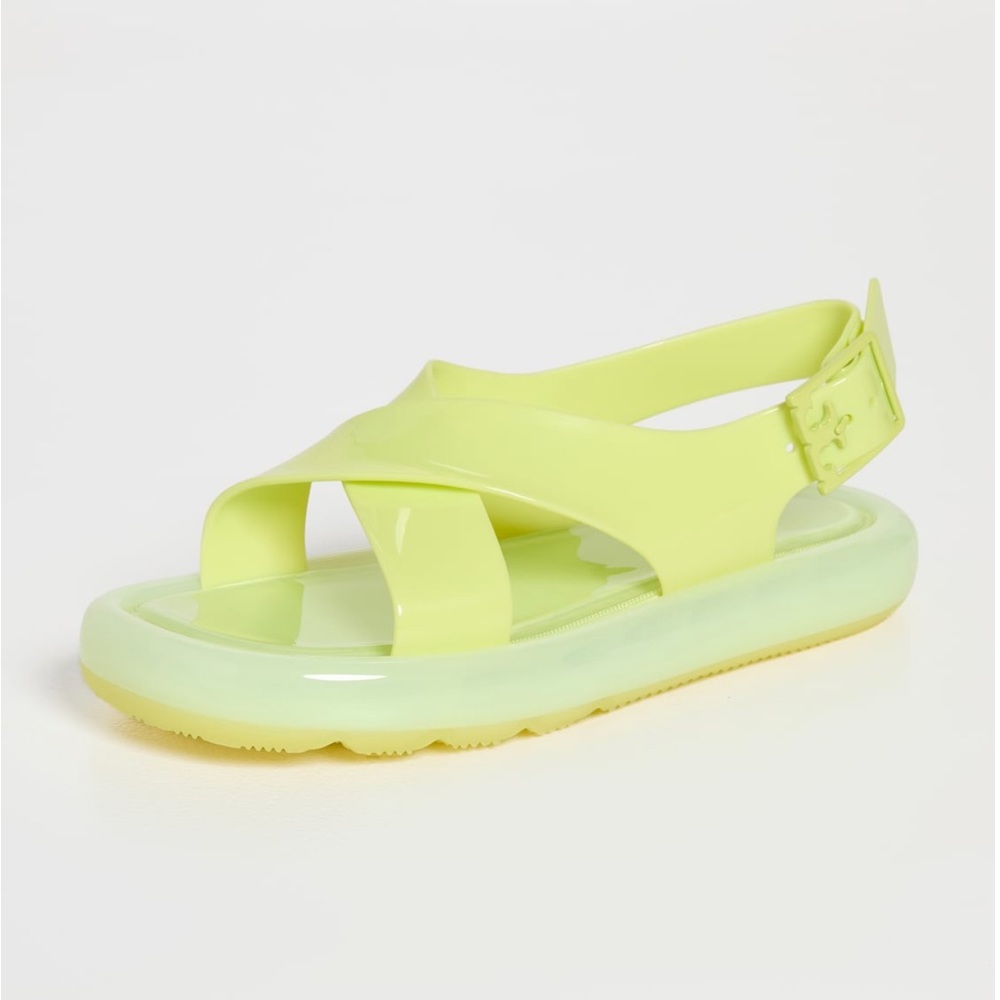 TORY BURCH CRISSCROSS BUBBLE JELLY SANDALS